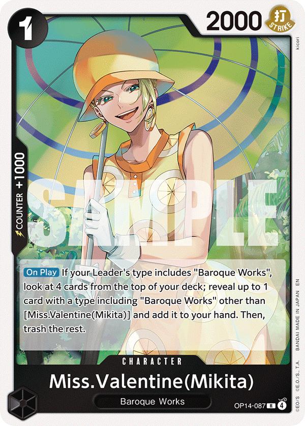 OP14-087 — Miss.Valentine(Mikita) (R Foil, English)