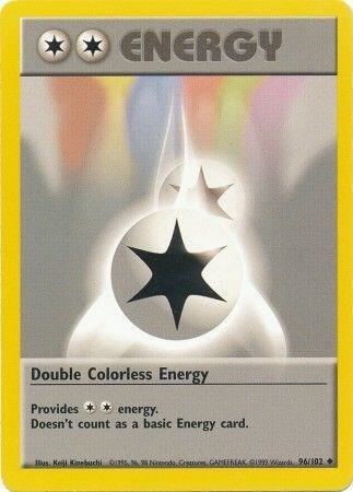 Double Colorless Energy Base Set 96 Unlimited