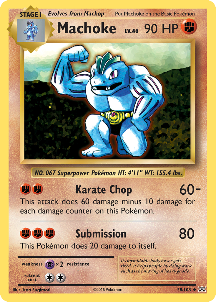 Evolutions #58 — Machoke (Uncommon)