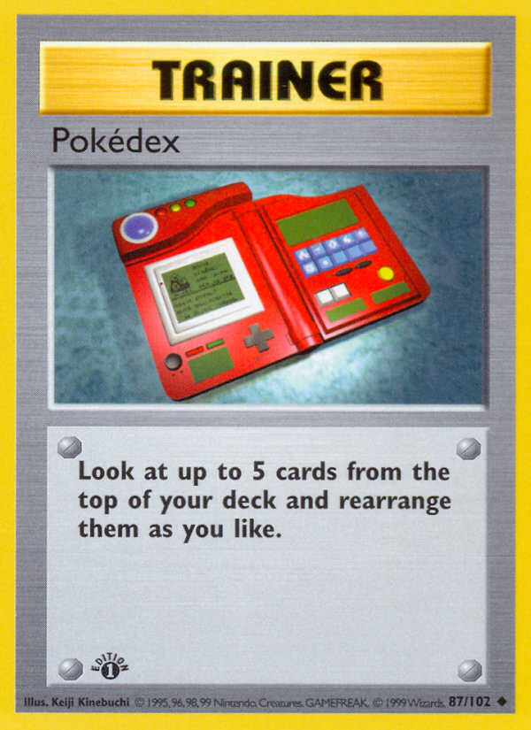Base Set #87 — Pokédex (Uncommon, Shadowless)