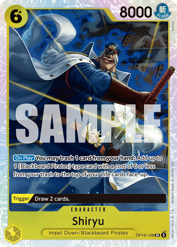 One Piece OP16-108 Shiryu SR Foil English