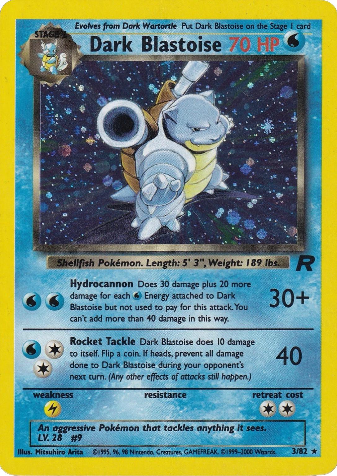 Dark Blastoise #20 Team Rocket (English, Vintage WotC)