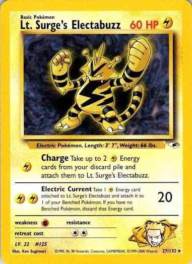 Lt. Surge's Electabuzz Gym Series (English, Vintage WotC)