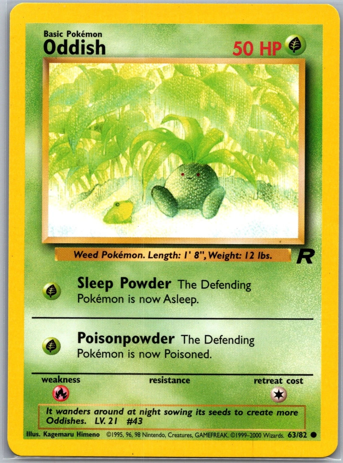 Team Rocket #63 — Oddish (Common)