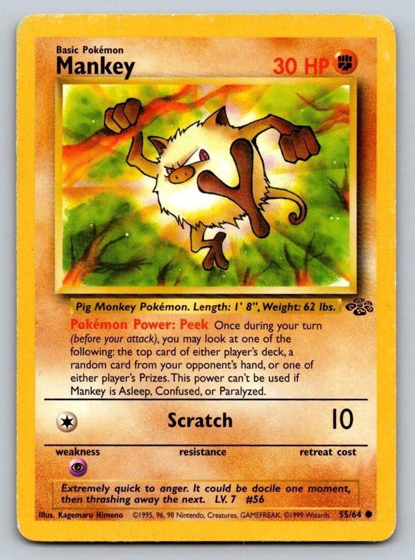 Jungle #55 — Mankey (Common)