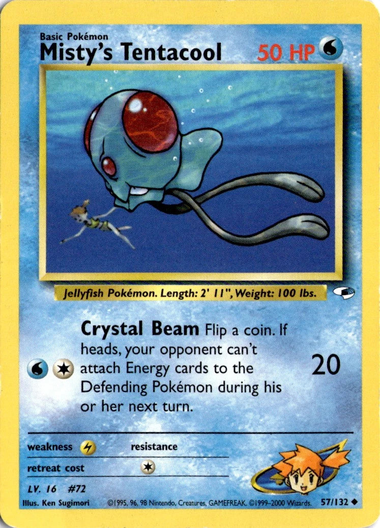 Gym Heroes #57 — Misty's Tentacool (Uncommon)