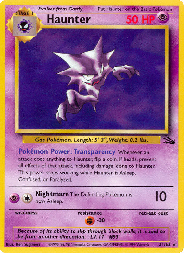 Haunter Fossil 21 Unlimited