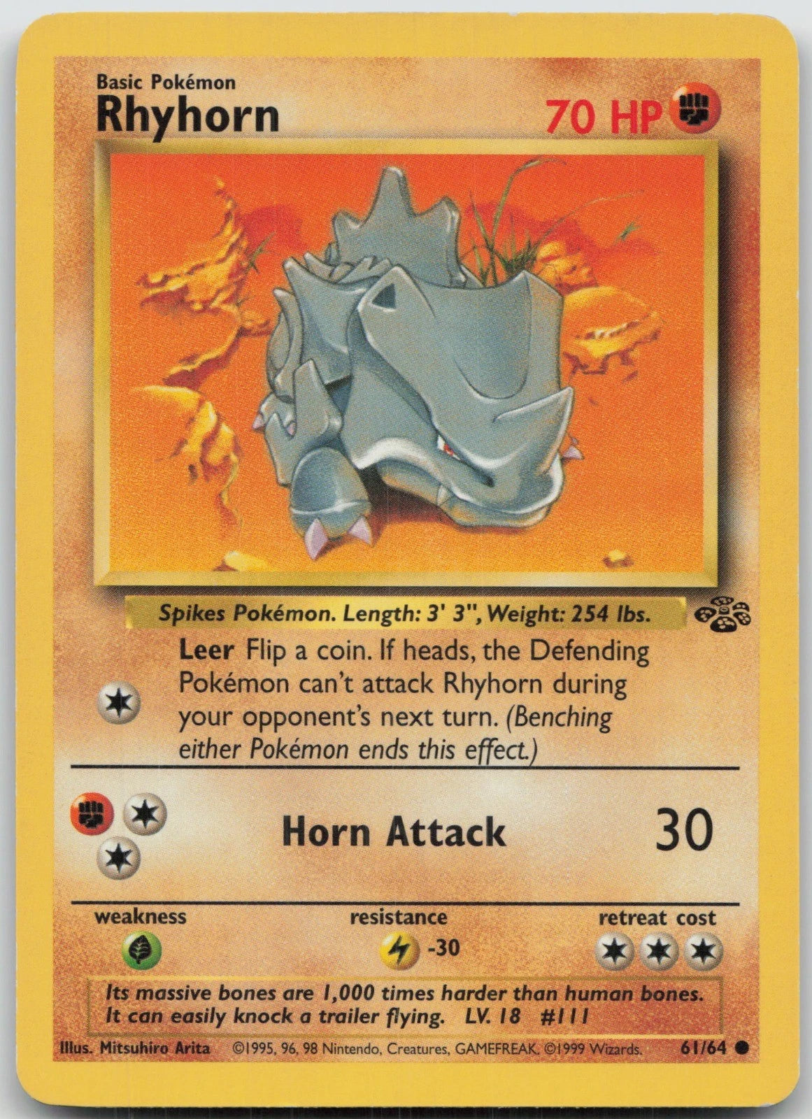 Jungle #61 — Rhyhorn (Common) #1