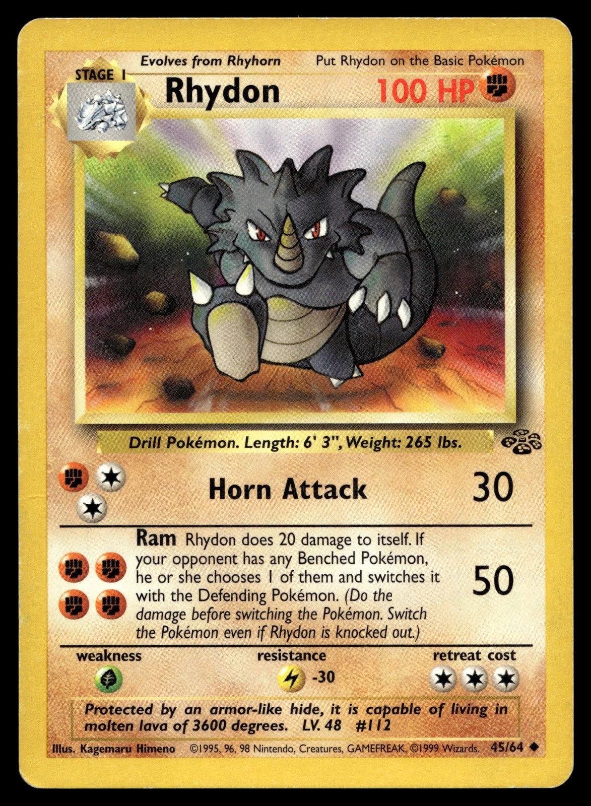 Jungle #45 — Rhydon (Uncommon)